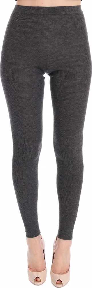 Dolce & Gabbana Gray Cashmere Stretch Tights