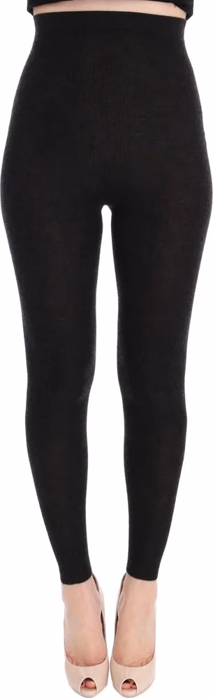 Dolce & Gabbana Gray Cashmere Stretch Tights