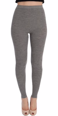 Gray Cashmere Stretch Tights