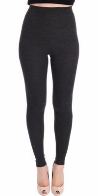 Gray Wool Stretch Tights