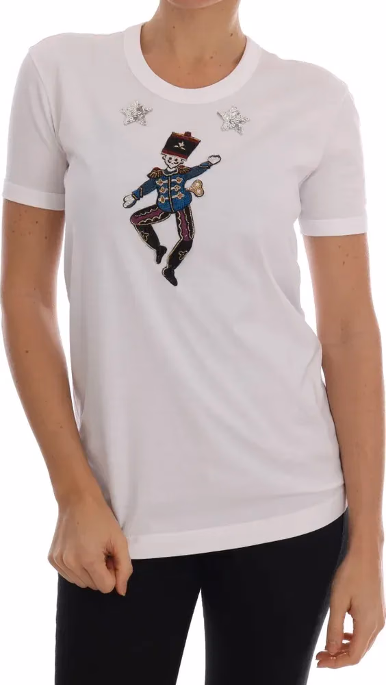 Dolce & Gabbana White Cotton Fairy Tale T-Shirt