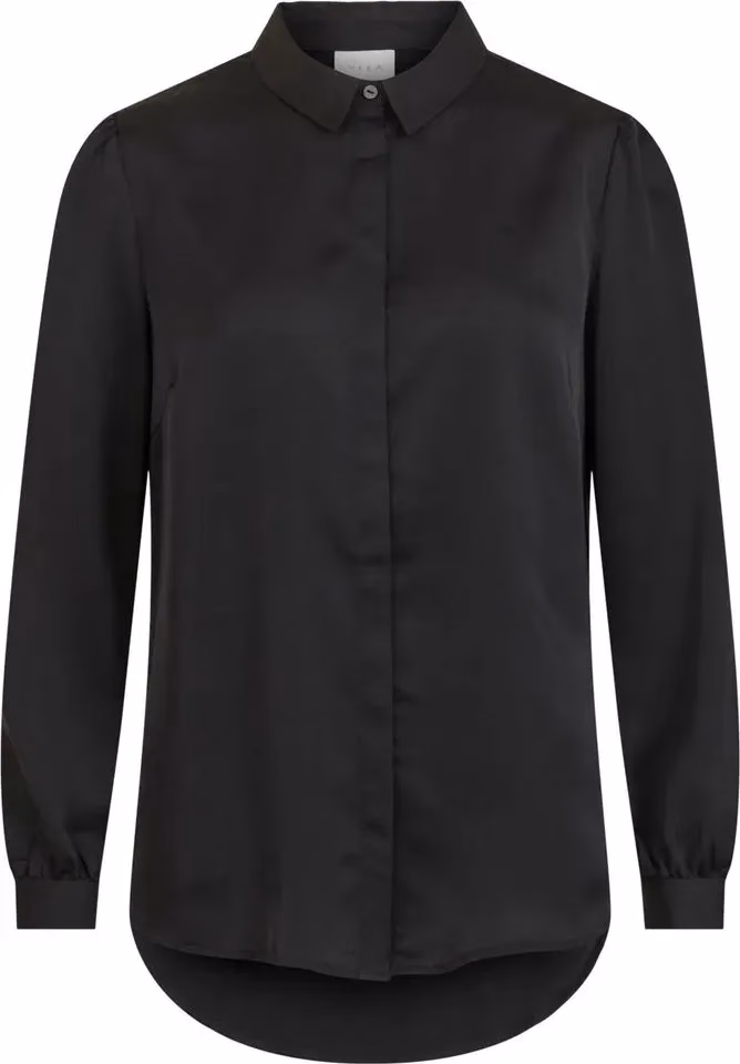 Vila Clothes Black Polyester Blouse