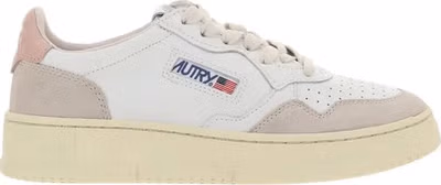 White Leather Low Top Sneakers