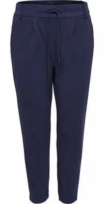 Blue Viscose Casual Pants