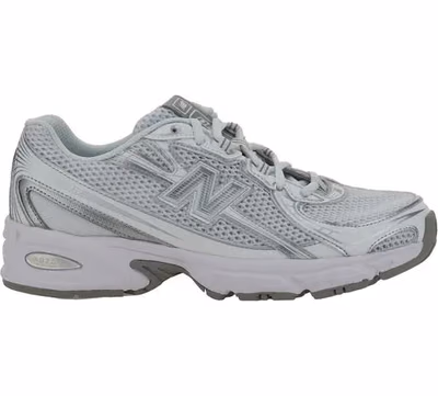 White Polyurethane Athletic Sneakers