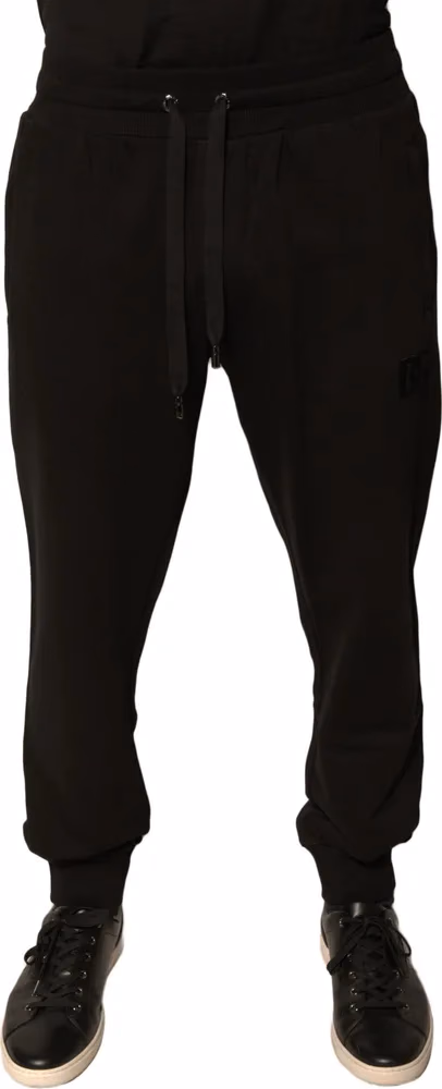 Dolce & Gabbana Black Cotton Jogger Men Sweatpants Pants
