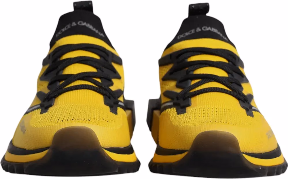 Dolce & Gabbana Yellow SORRENTO Sport Stretch Sneakers Shoes
