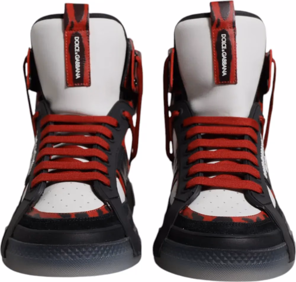 Dolce & Gabbana Multicolor Leather High Top Sneakers Shoes