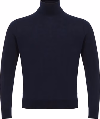 Blue Cashmere Turtleneck