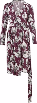 Purple Viscose Casual Dress
