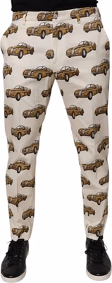 Off White Cars Cotton Skinny Men Denim Jeans
