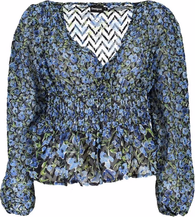 Desigual Blue Polyester Shirt