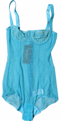 Blue Tulle Balconette Bra Bodysuit Underwear