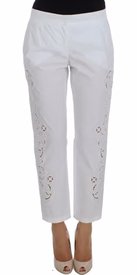 White Floral Cutout Dress Sicily Pants
