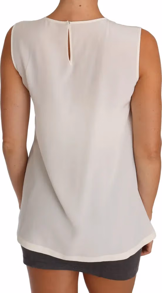 Dolce & Gabbana White Silk Crystal Sequined Fairy T-shirt