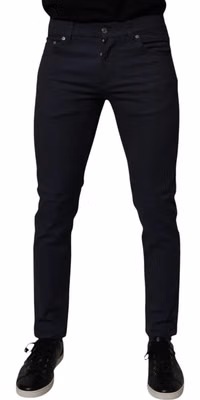 Dark Blue Cotton Stretch Skinny Denim Jeans