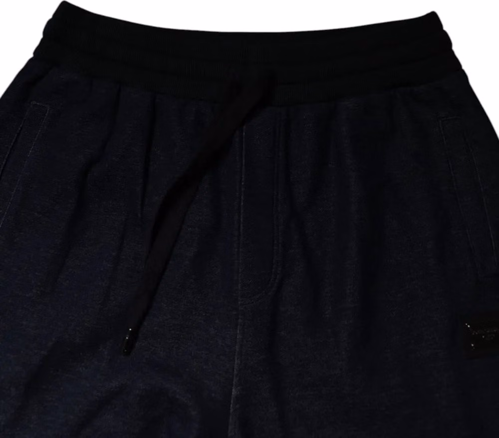 Dolce & Gabbana Dark Gray Jacquard Jogger Men Sweatpants Pants