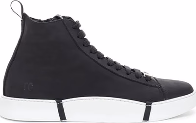 Black Suede Leather High Top Sneakers
