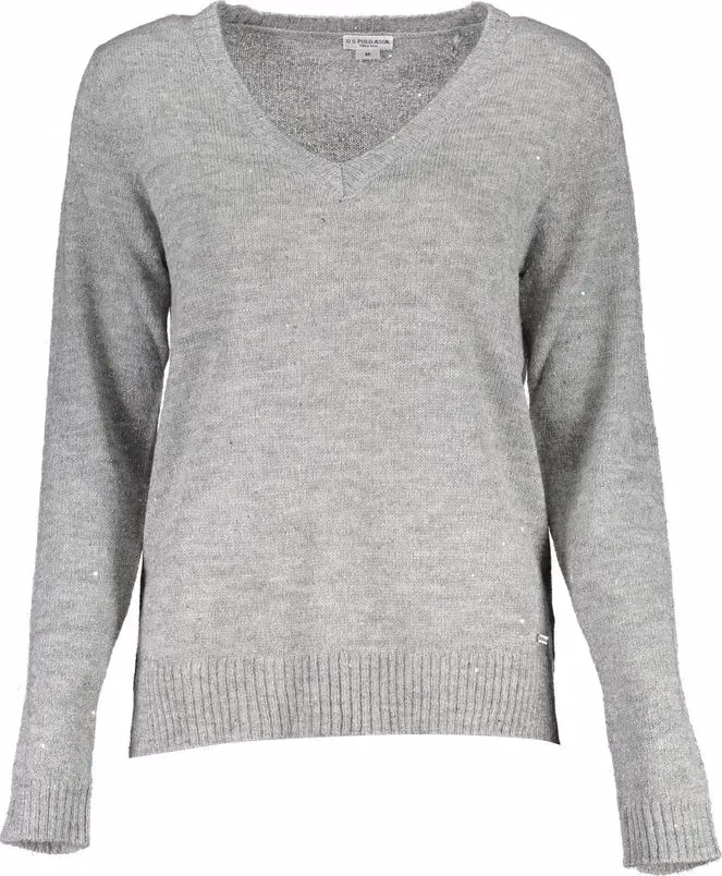 U.S. POLO ASSN. Argento Acrylic Women's Sweater
