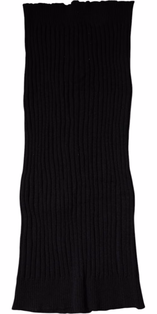 Dolce & Gabbana Black Cashmere Knitted Neck Warmer Foulard Scarf