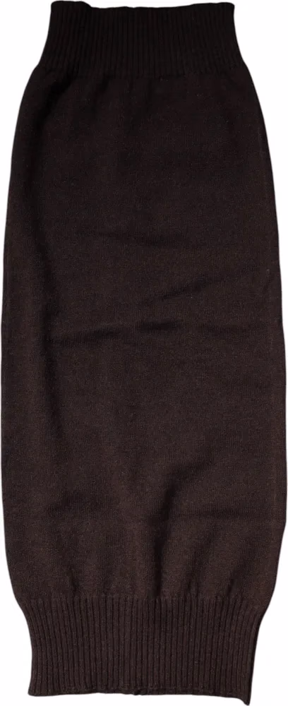 Dolce & Gabbana Brown Cashmere Knitted Neck Warmer Foulard Scarf