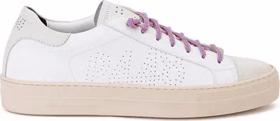 White Leather Low Top Sneakers