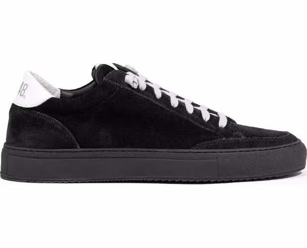 P448 Black Suede Leather Athletic Sneakers