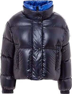 Blue Polyamide Full-Length Jacket