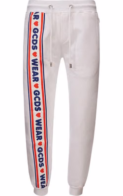 White Cotton Athletic Pants