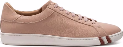 Pink Leather Low Top Sneakers