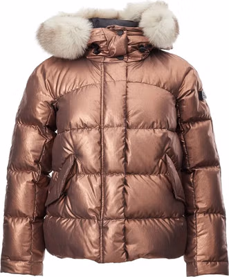 Pink Polyester Full-Length Jacket