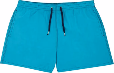 Turquoise Polyester Swim Shorts