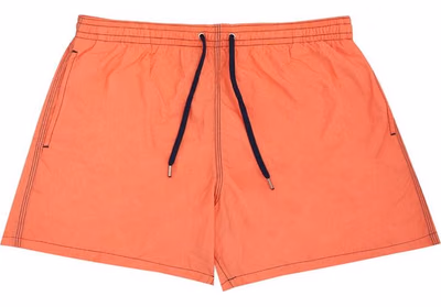 Orange Polyester Swim Shorts