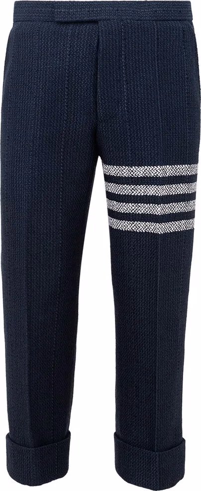 Thom Browne Blue Marabou Casual Pants