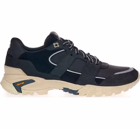 Lardini Black Suede Leather Athletic Sneakers