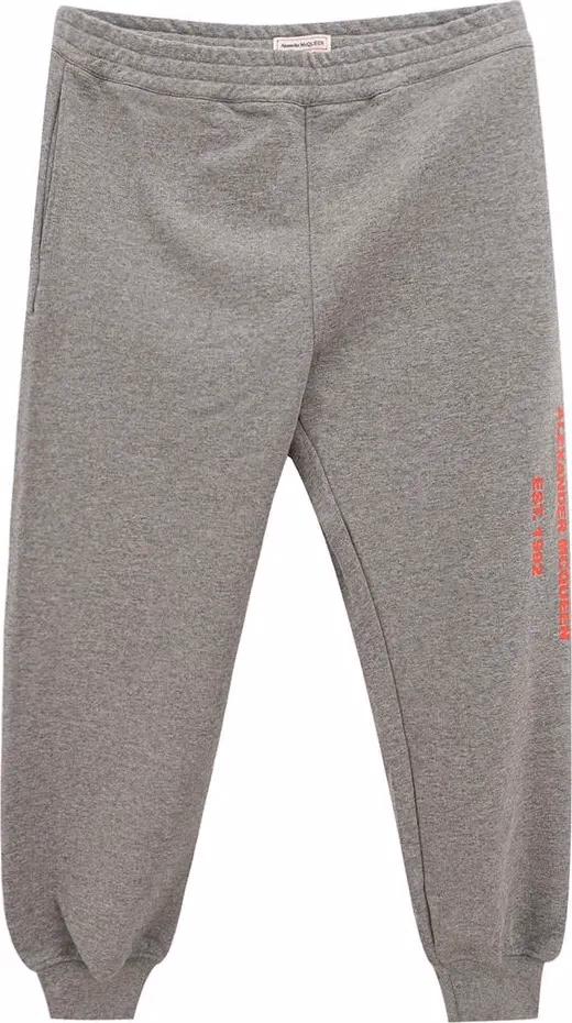 Alexander McQueen Gray Cotton Athletic Pants