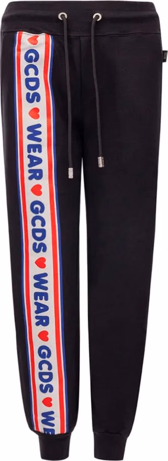 GCDS Black Cotton Joggers (Workout Pants)
