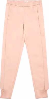 Pink Polyester Casual Pants