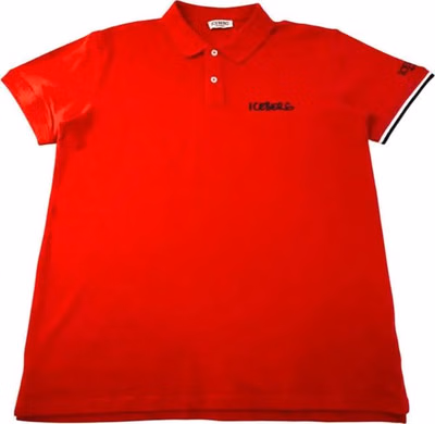 Red Cotton Men Polo Shirt