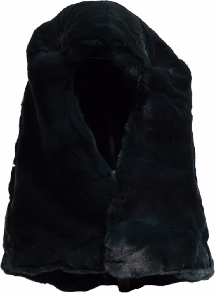 Dolce & Gabbana Black Weasel Fur Womens Beanie Hat