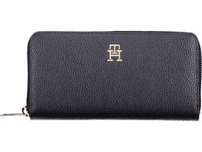 Blue Polyurethane Women Wallet