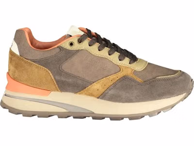 Marrone Polyurethane Men Sneaker