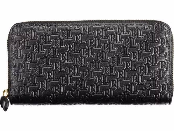 Ralph Lauren Black Leather Women Wallet