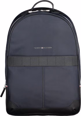 Blue Polyester Men Backpack