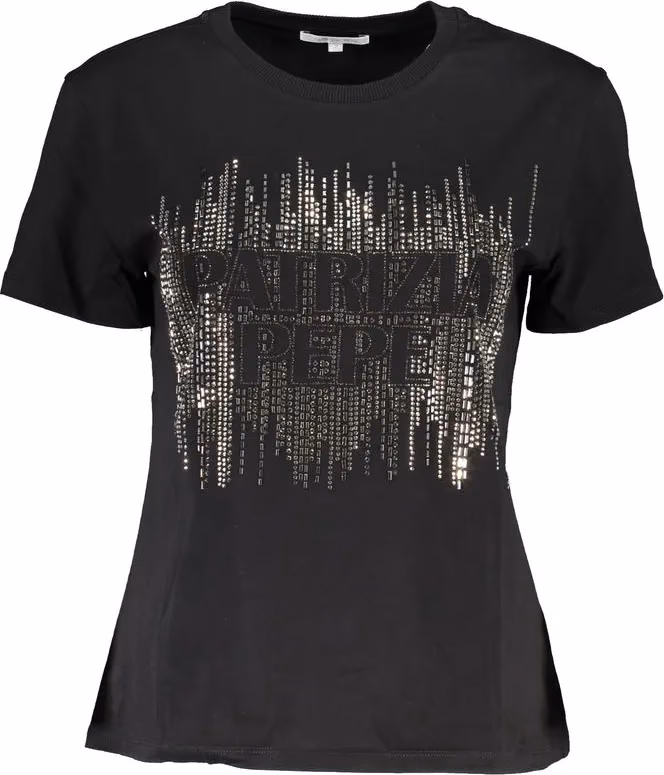 Patrizia Pepe Black Cotton Women T-Shirt