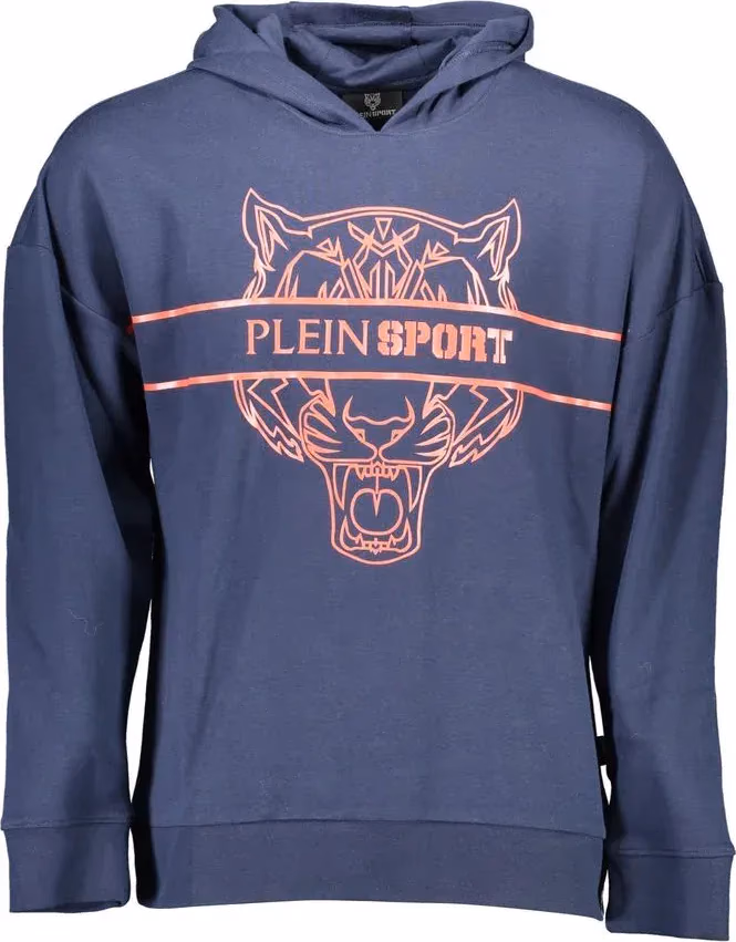 Plein Sport Blue Cotton Men's Hoodie