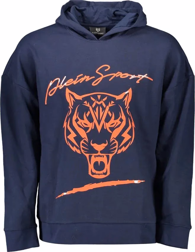Plein Sport Blue Cotton Men Sweatshirt