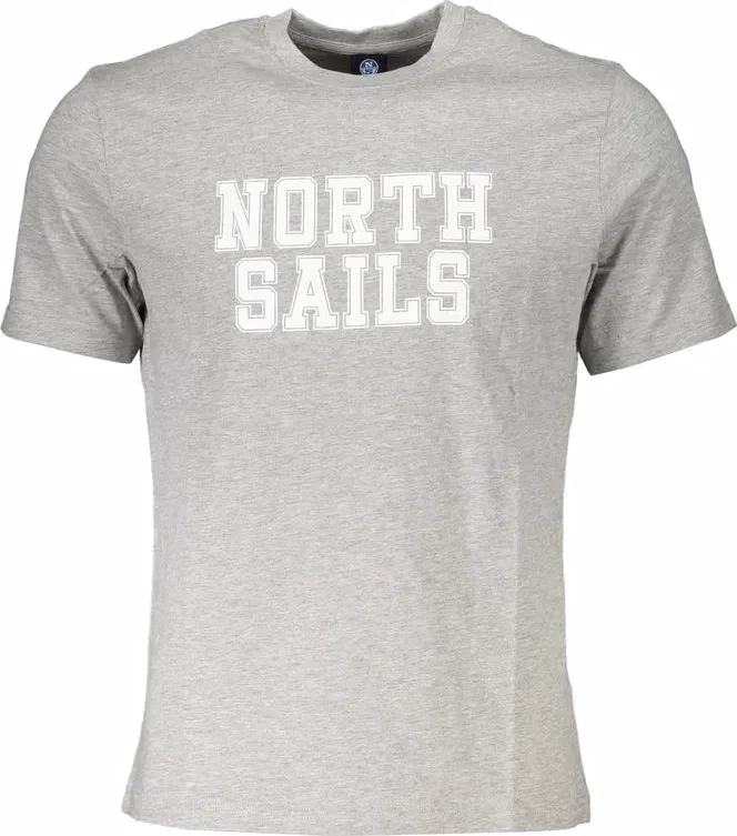North Sails Grigio Cotton Men T-Shirt