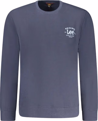 Blue Cotton Men Sweater