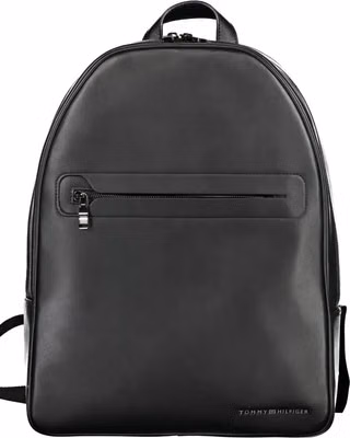 Nero Polyurethane Men Backpack
